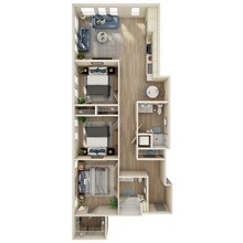 3 Bed 2 Bath MFTE floor plan